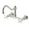 Kingston Brass KS3246PX Two-Handle Wall Mount Bathroom Faucet, Polished Nickel KS3246PX - alternate 1